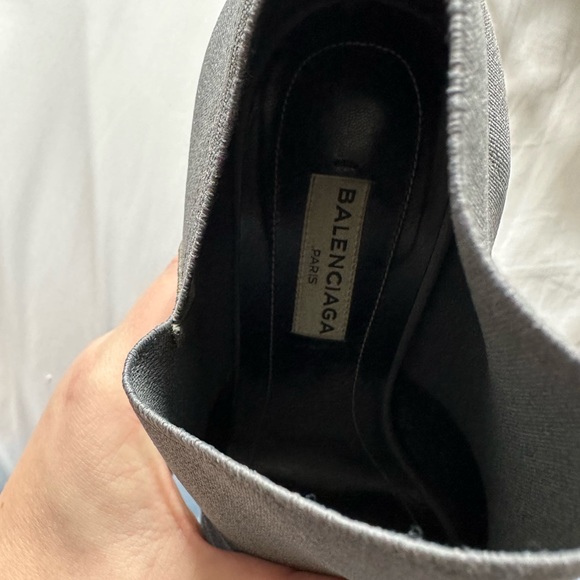 Grey Peep-toe Balenciaga Sock Booties - Picture 6 of 6